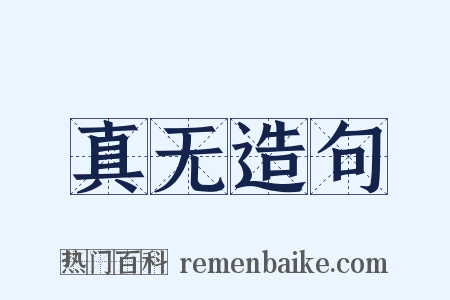 真无造句是什么意思的图片
